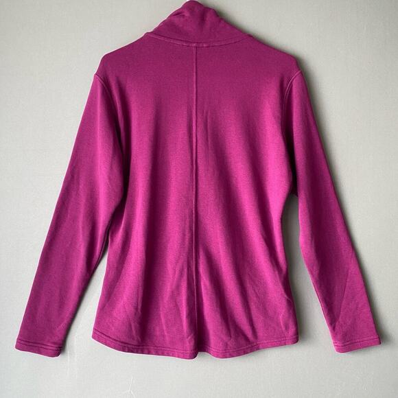 Puma sz L‎ fuchsia pink diagonal zip sweat coat - Picture 7 of 9